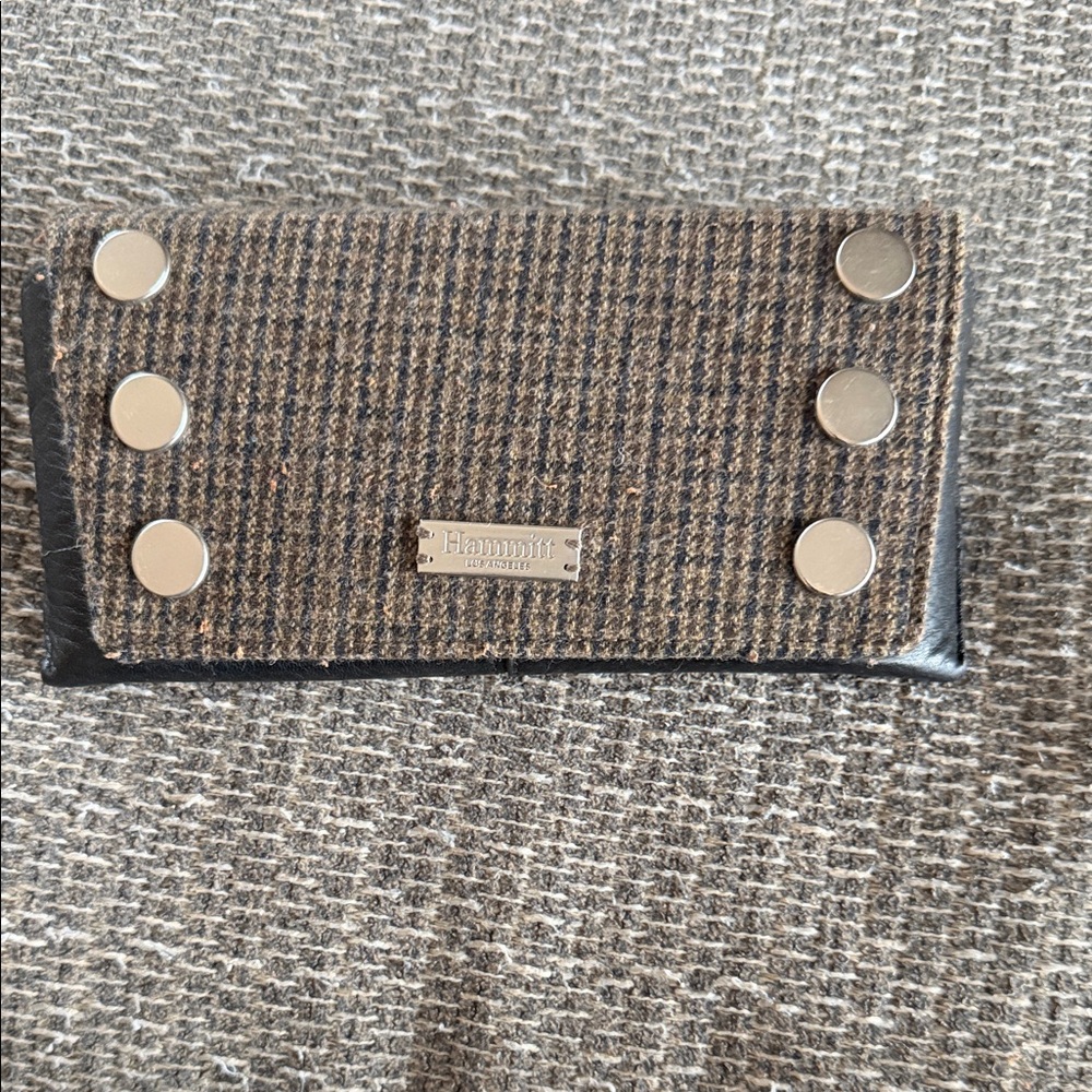 Hammitt Tan and Black Women's sunglasses case.  Magnetic